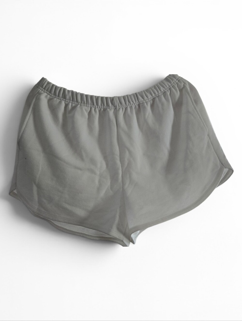 Women’s Gray Elastic-Waist Running Shorts